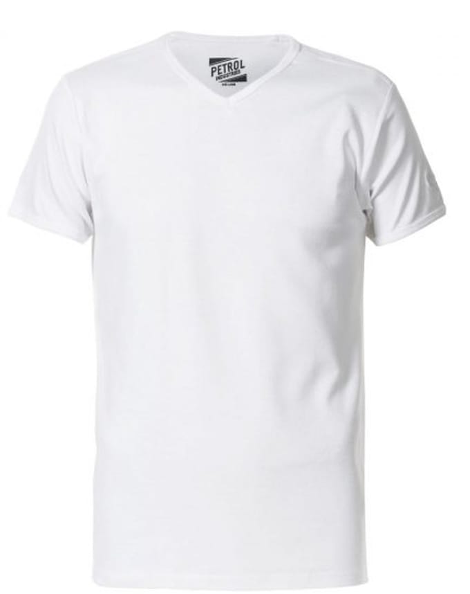 Petrol Industries - Basic T-shirt - Heren - S - Wit - Katoen - Body-v-k-m-box