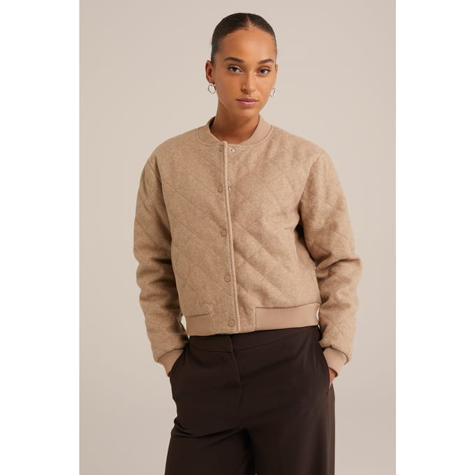 We Fashion Bomber Beige Größe: 46 | Bomberjacken Outlet | Damen | Braun