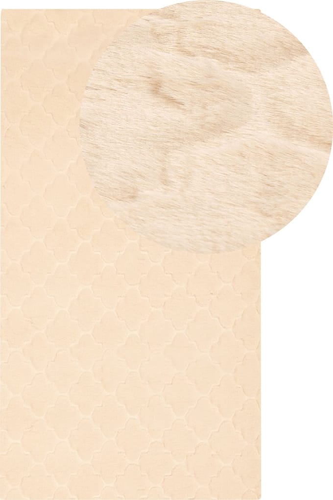 GHARO - Shaggy vloerkleed - Beige - 80 x 150 cm - Polyester