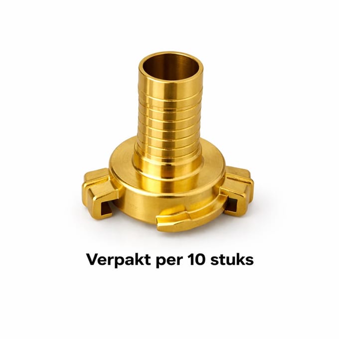 Geka koppeling 3/4" (=19mm) slangtule - verpakt per 10 stuks - messing snelkoppeling