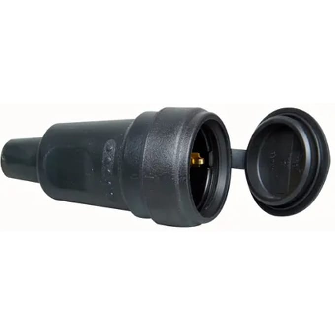 Kopp Aardingsstekker Rubber Ip44 Zwart