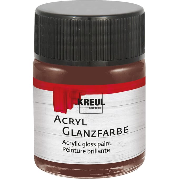 KREUL Acrylglansverf, 50 ml - Donkerbruin