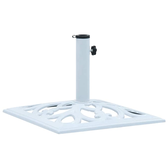vidaXL - Parasolvoet - 12 - kg - 49 - cm - gietijzer - wit