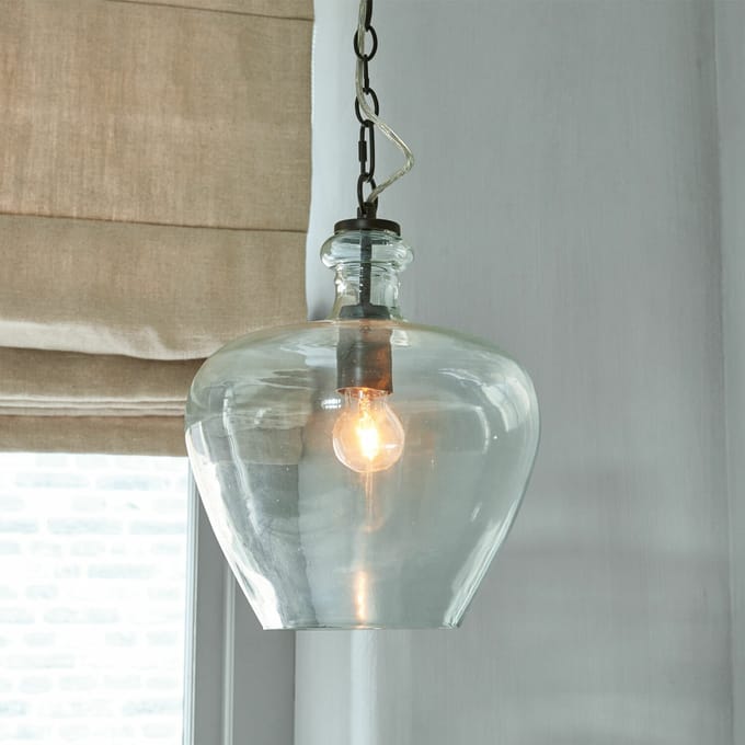 LOBERON Hanglamp Morazan helder/zwart