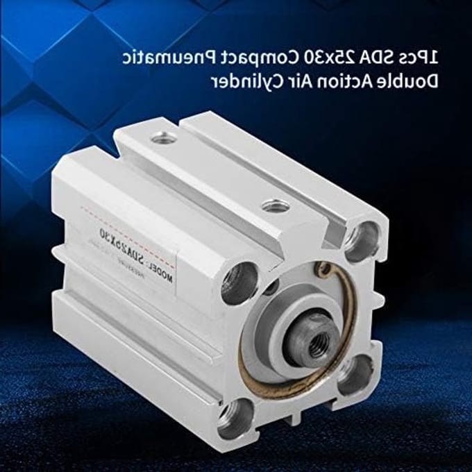 Compacte Pneumatische Cilinder met Dubbele Actie, 25mm ID en 30mm Slag, Aluminium Constructie voor Efficiënte Toepassingen