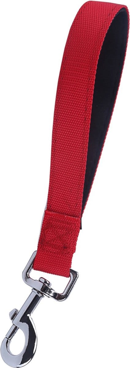 Nobleza Korthouder Hond - Korte Hondenriem 25 cm - Uitlaatriem - Rood