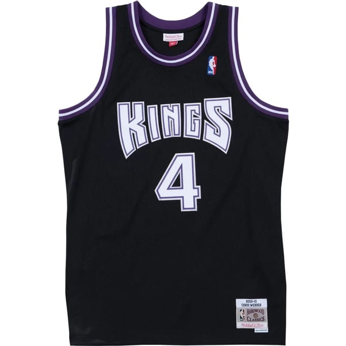 Basketbaltanktop voor heren Nba Swingman Jersey Hardwood Classics No 4 Chris Webber 2000-01 Sackin