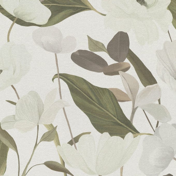 Erismann Vinylbehang 10508-26 - Floralie - Botanisch Wit - 53cm x 10.05m