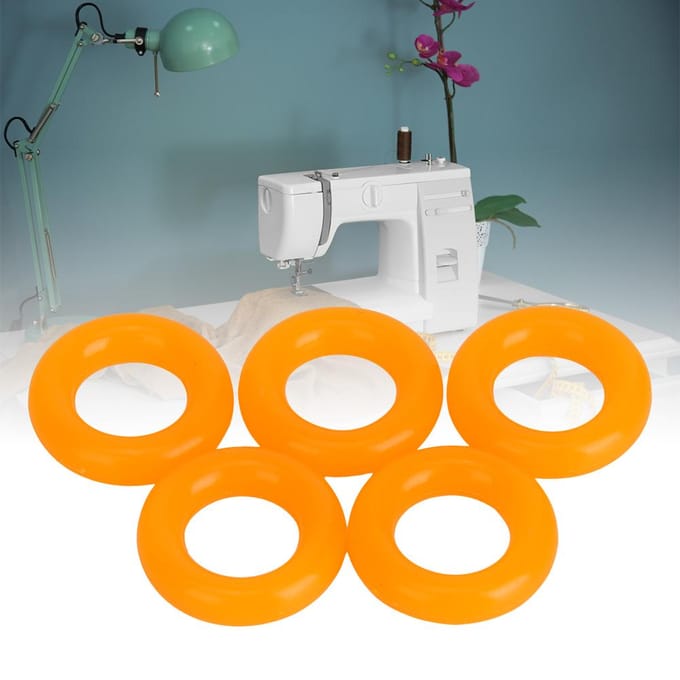 5 stuks rubberen ringbanden voor spoelopwinders voor PFAFF 591 naaimachine-accessoires orange