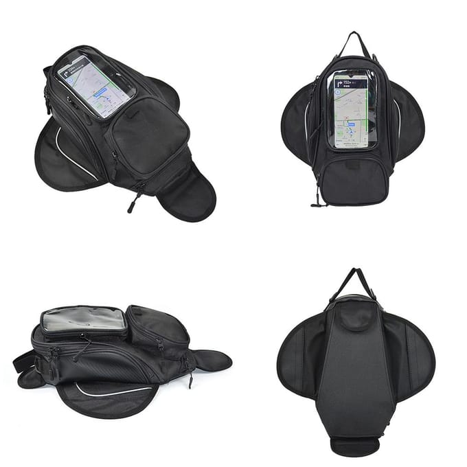 Magnetische motorfietstanktas Waterdicht 6,5 inch touchscreen Telefoonzakje Universele motorfiets