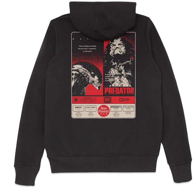 Alien Vs Predator Double Bill Hoodie - Black - XL