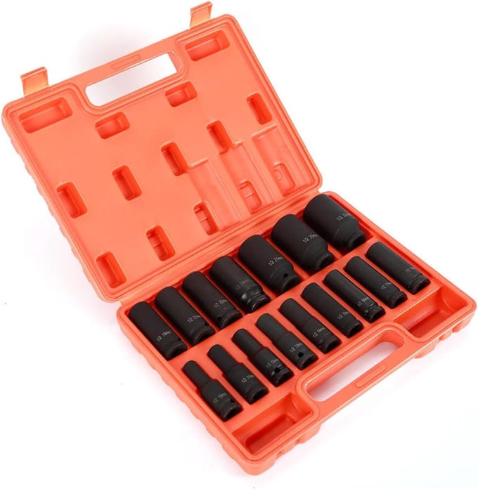 Spanner Set - Dopsleutel Set - Mecahanics Werk - 16 Delig Set - 10-32mm - Zwart