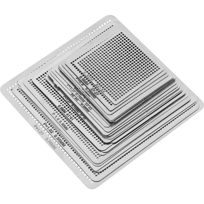 27 Stuks Universele Directe Hitte BGA Reballing Net Sjablonen Voor Soldeeraccessoires
