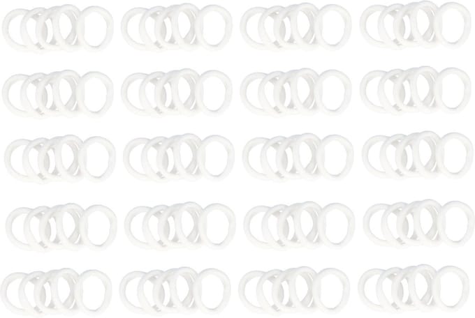 Haarsoires Haarelastieken Basic 4cm - Endless - Wit - Set van 100 - Eenvoudige Haar Elastieken voor Dagelijks Gebruik