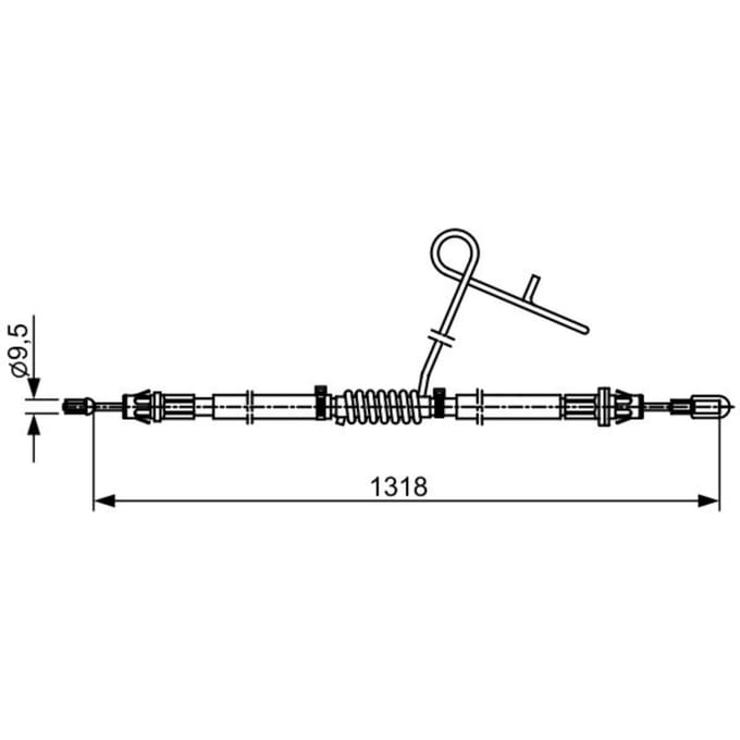 Kabel, parkeerrem BOSCH 1 987 482 559
