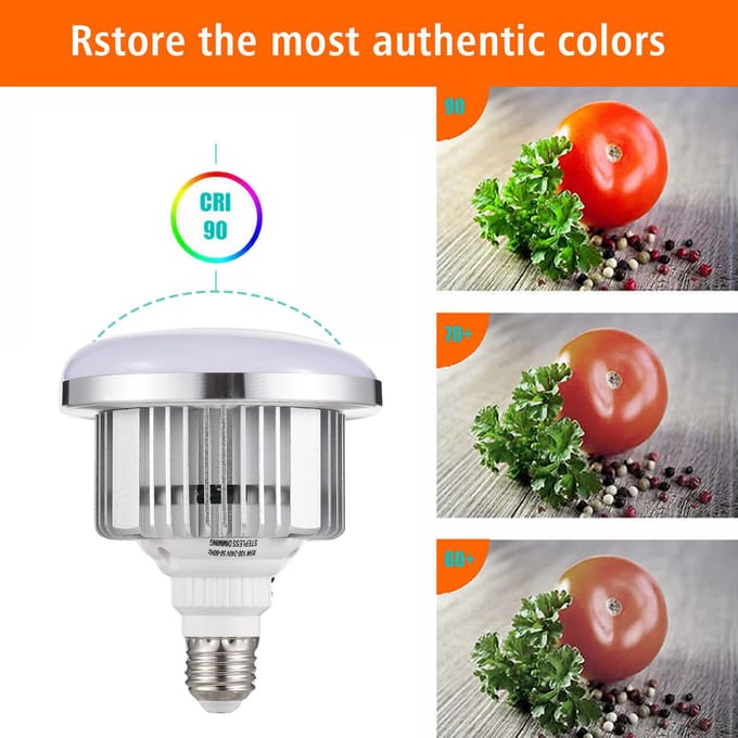 2 stuks 85W LED-lamp 3200K-5500K Fotografielamp Energiebesparende instelbare helderheid E27 2 Pack wit