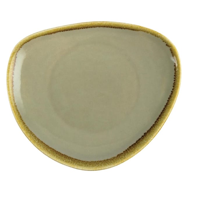 Olympia Kiln Bord Mosgroen Driehoekig Ø23cm ( Set van 6 )
