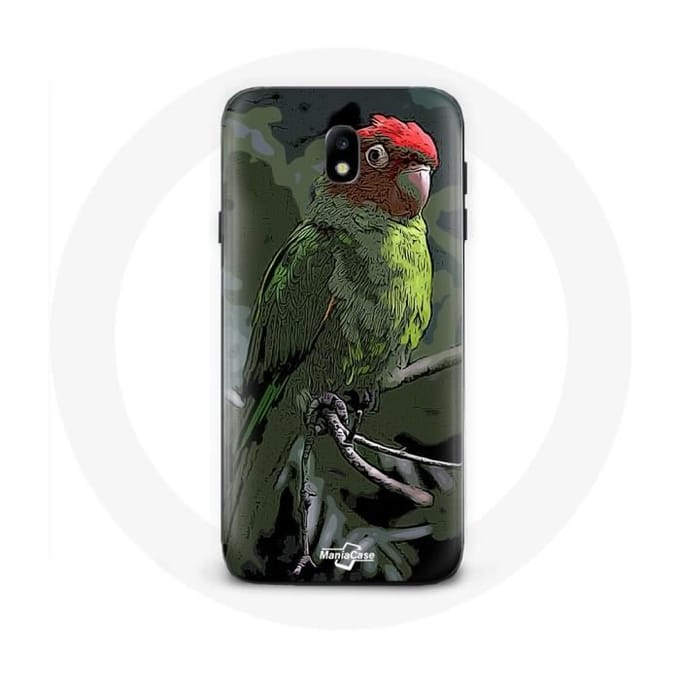 Coque Samsung Galaxy J3 2017 Pionus Perroquet Rouge Vert