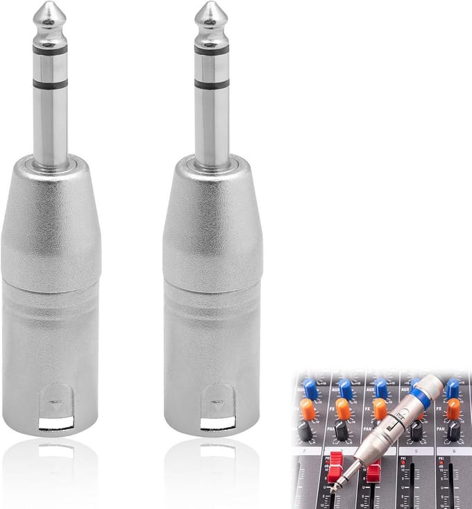 6,35 mm TRS-naar-XLR adapter voor audioapparatuur