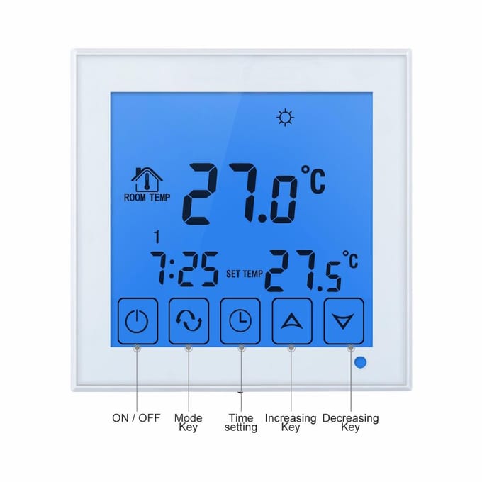 Huishoudelijke Elektrische Vloerverwarming Thermostaat Temperatuurregelaar Thermoregulator 200~240V blue