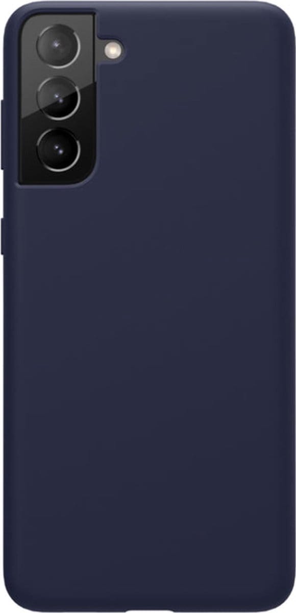 Solid hoesje Geschikt voor: Samsung Galaxy S21 Soft Touch Liquid Silicone Flexible TPU Rubber - Oxford Blauw
