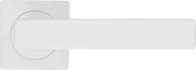 Ostiumhome® - Deurbeslag- Deurklink - Wit - vierkante rozet - 145 mm - Zoretta