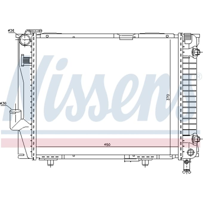 Radiator, motorkoeling NISSENS 62711