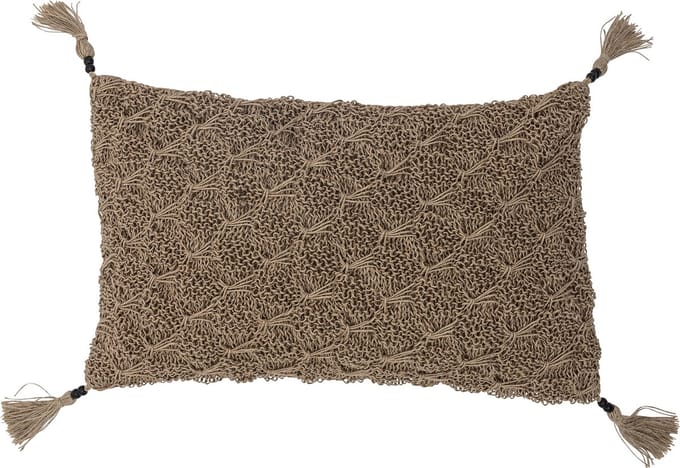 Lione Cushion, Brown, Cotton