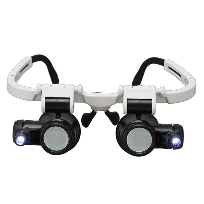 Hoofdbandvergrootglas 7x 10x 15x 25x LED-verlicht vergrootglas voor het maken van sieraden