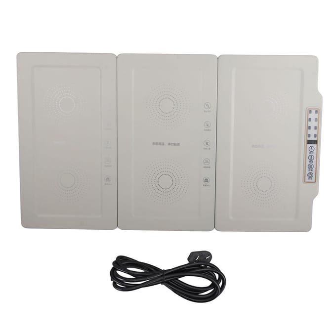 Plateau Chauffant Électrique Chauffant 3 Plateaux Connectable Pliable Détachable Multifonctionnel pour la Maison L gray