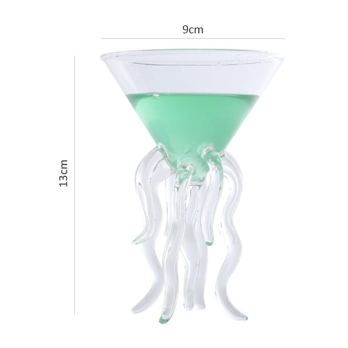 Octopus Cocktailglas Transparant Octopusvormig Glas Beker Kwallen Beker wit