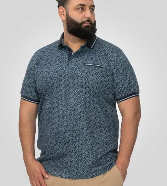 Duke 555 Woolwich Polo Blauw Big Men Size 4XL