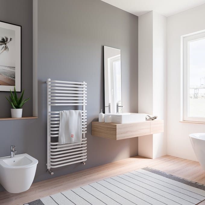 Schulte designradiator - 60x92 - Amsterdam II - 632W - wit