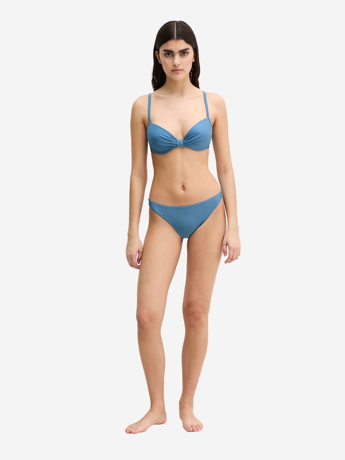 Bikinibroekje met labelopschrift model 'SHINY BRIEF'