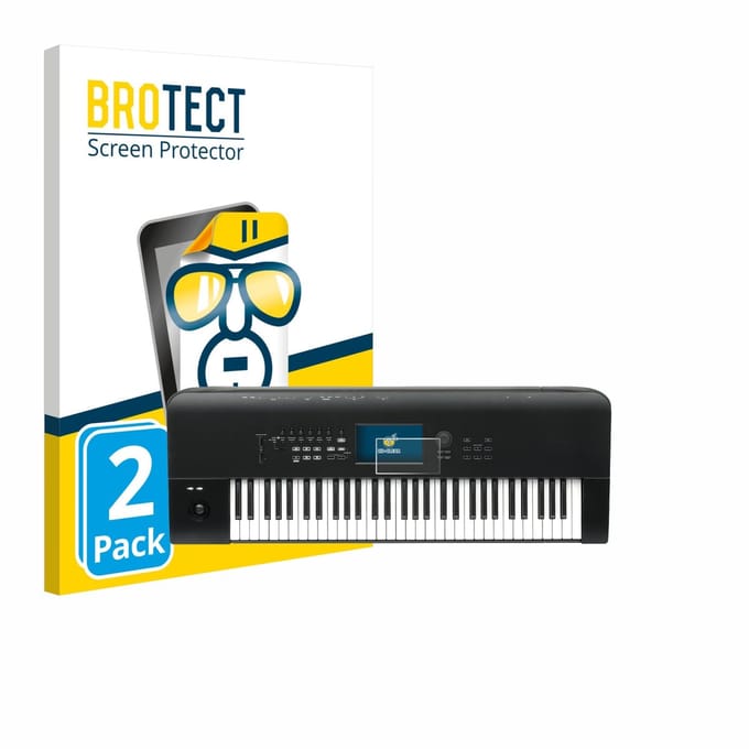 BROTECT - Screenprotector voor KORG Nautilus 61 - Folie Beschermfolie transparant 2 Stuks