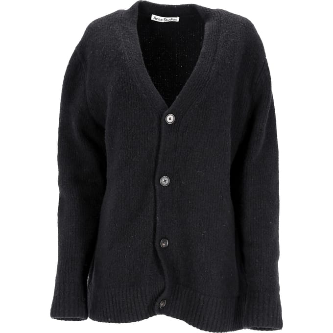 Acne Studios V-hals vest met knoopjes in zwarte wol