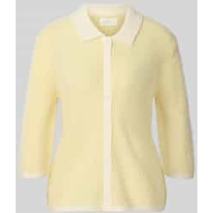 Cardigan met wol en polokraag