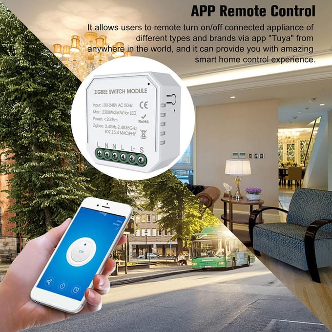 Tuya Zigbee DIY Enkelpolige Slimme Schakelaar Kleine Behuizing APP Afstandsbediening Zigbee Schakelaar Timer Licht 2PCS white