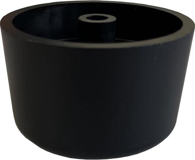 FLE - Meubelpoot zwart rond Ø 5 cm en hoogte 3 cm van kunststof