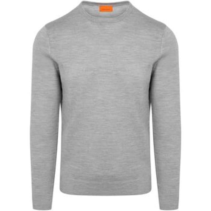 Suitable Merino Pullover Mid Grijs - Maat XXL - Heren - Sweater