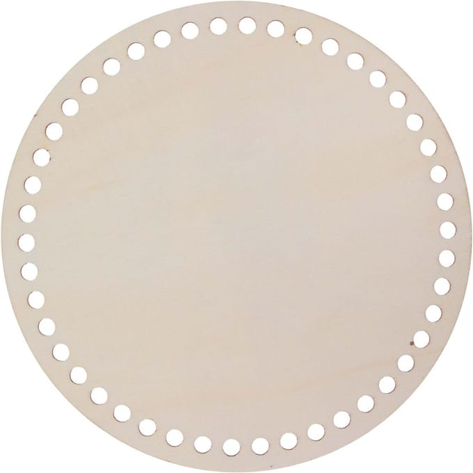 Houten basis voor haakmand "Rond" - 20 cm