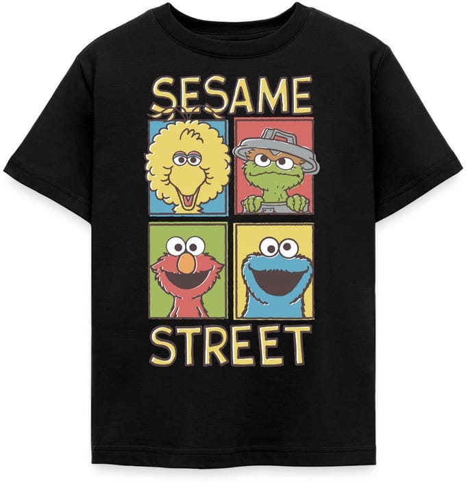 Sesamstraat Bibo Oscar Elmo Koekiemonster T-Shirt Kinderen