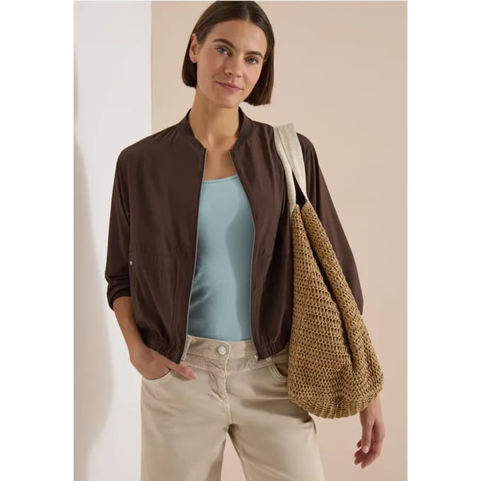Effen blouson met ritssluiting