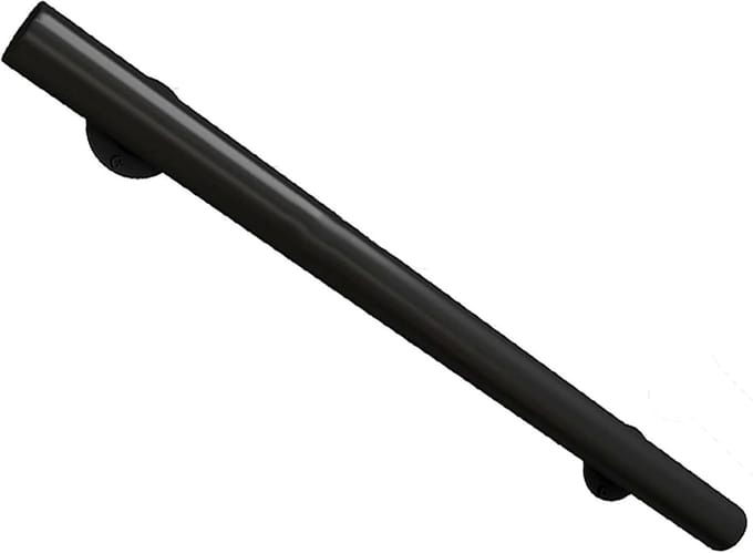 Trapleuning RVS - Muurbeugel Steun - Veilig Traplopen - Antislip Ontwerp - 100cm Lengte - Zwart