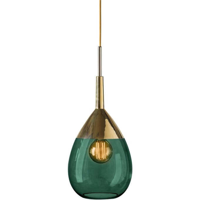 EBB & FLOW Lute hanglamp ivy green/goud Ø 22 cm