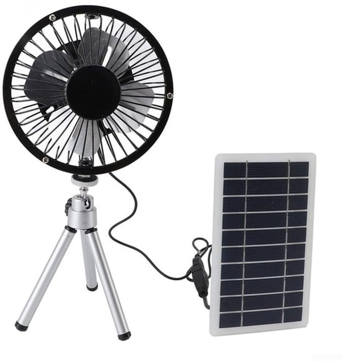 Allecto - Draagbare ventilator - Zonne-energie - Efficiënte koeling