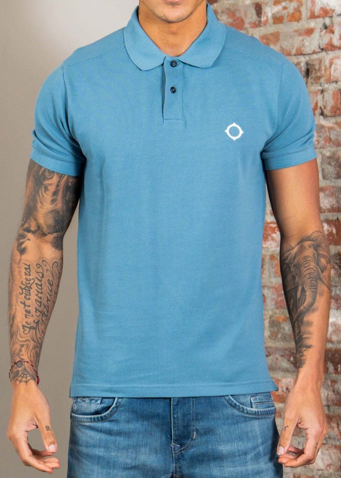 MA.Strum Mastrum pique polo - aegean blue