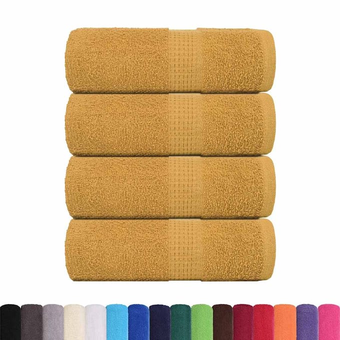 vidaXL - Gastendoekjes - FROGN - 4 - st - 30x50 - cm - 360 - g/m² - goud