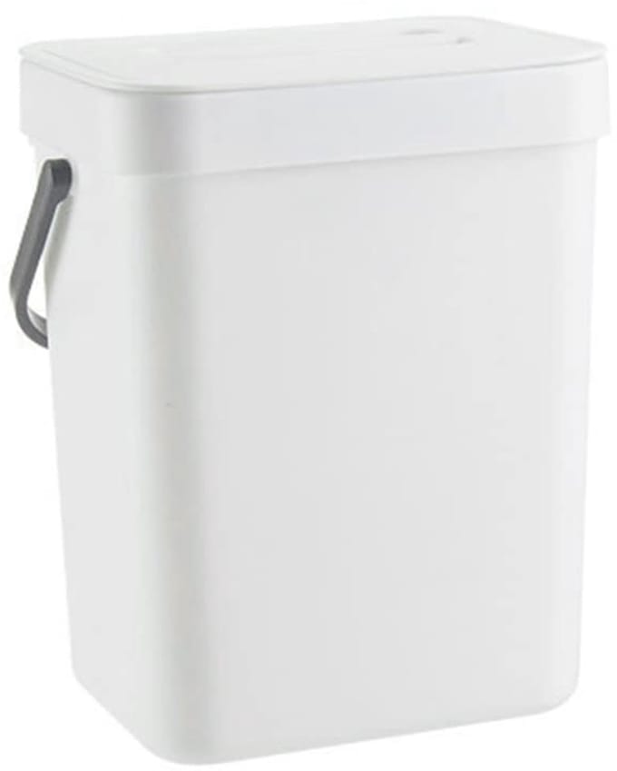 Keuken Compostbak - Afvalbak Klein - Voedselresten Scheiden - Hangend Ontwerp - 3 Liter 20cm - Wit