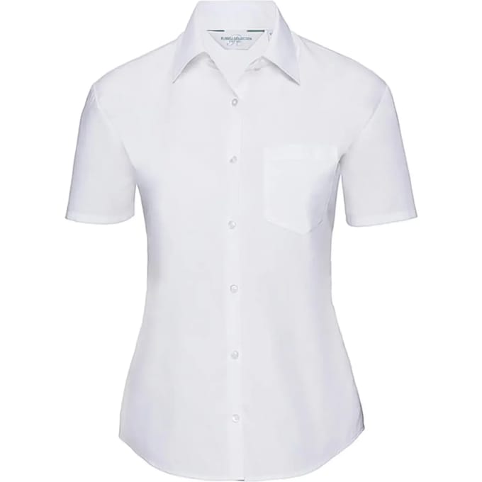 Korte mouwen popeline blouse voor dames Russell Athletic